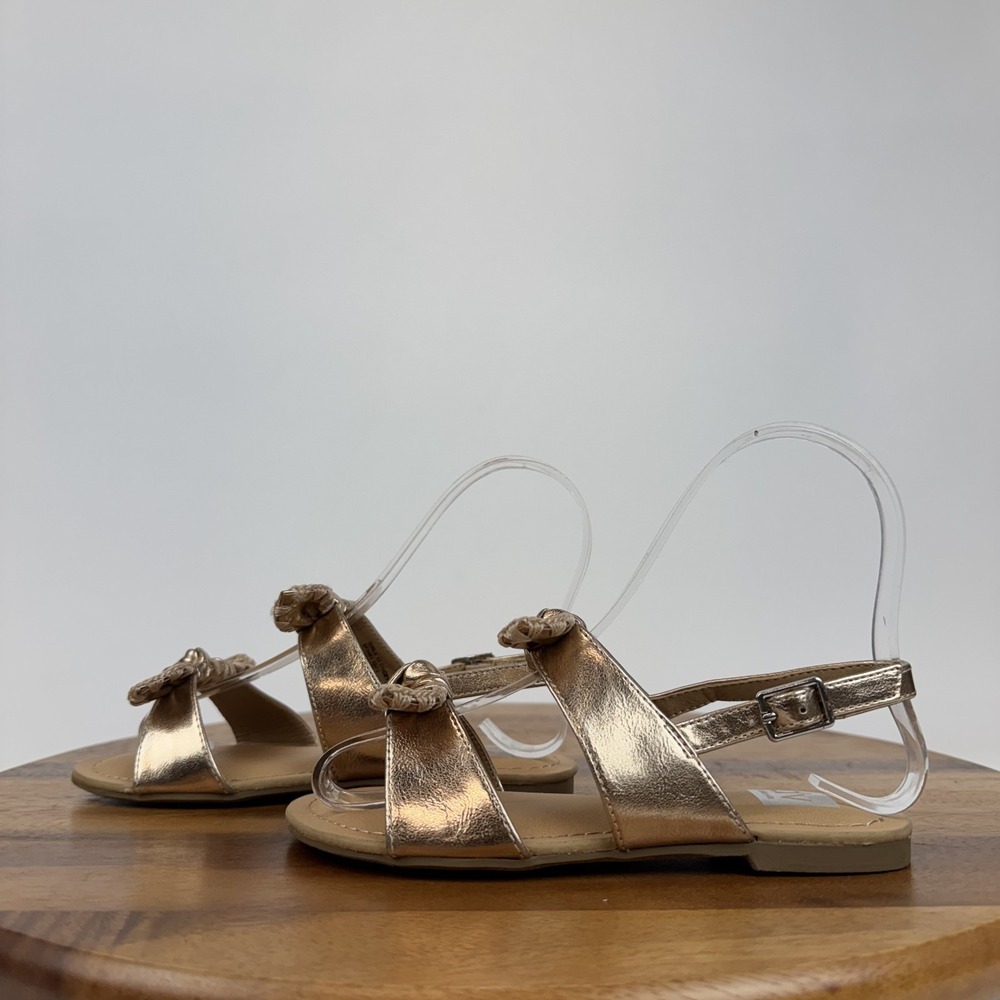 New Little Kids Dolce Vita Caicey Rose Gold Bow Ankle‎ Strap Sandals Size 13 C
